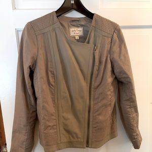 Lucky Brand Moto jacket in leather and linen size M